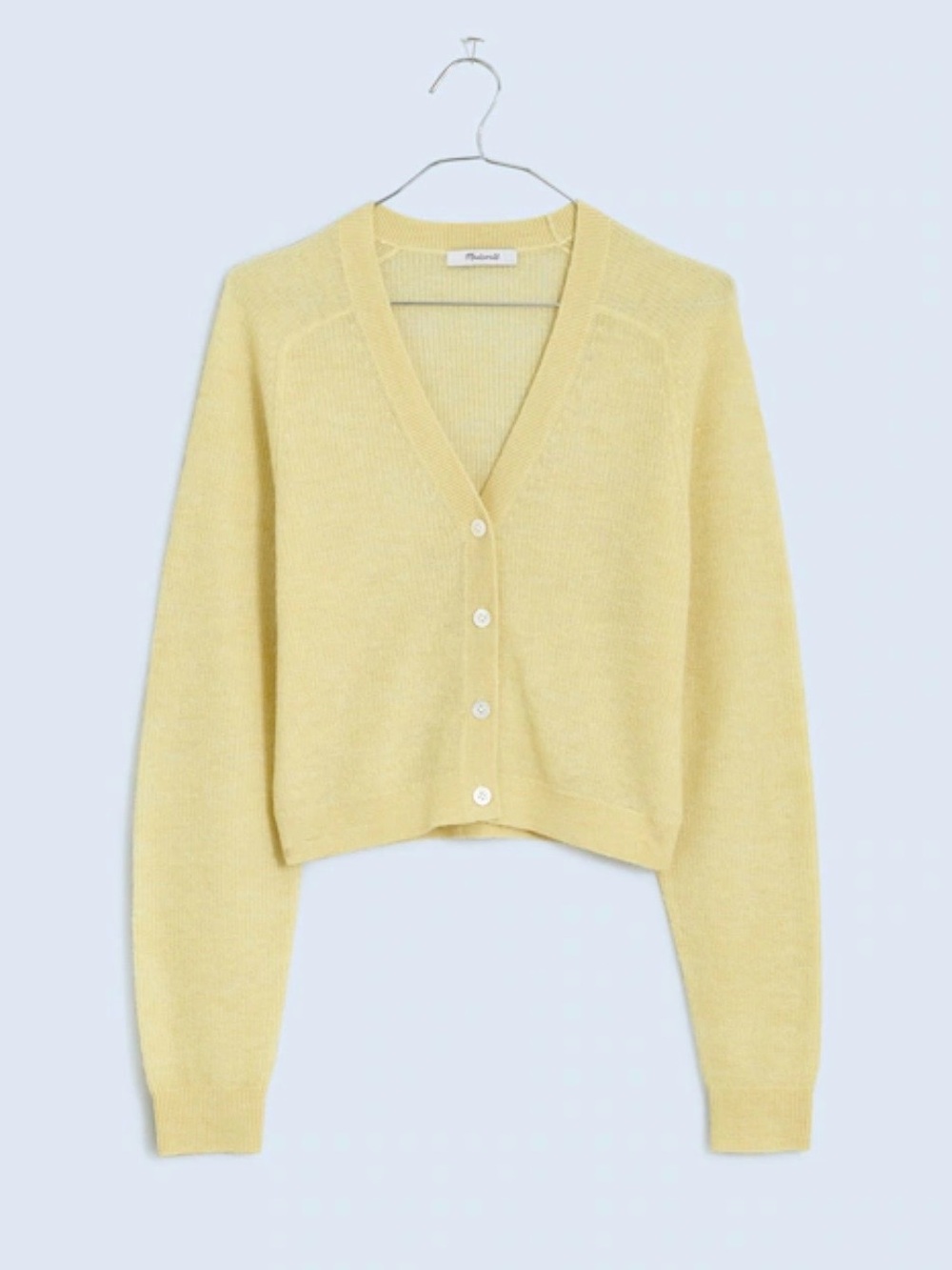 Madewell Alpaca-Blend V-Neck Cardigan Sweater